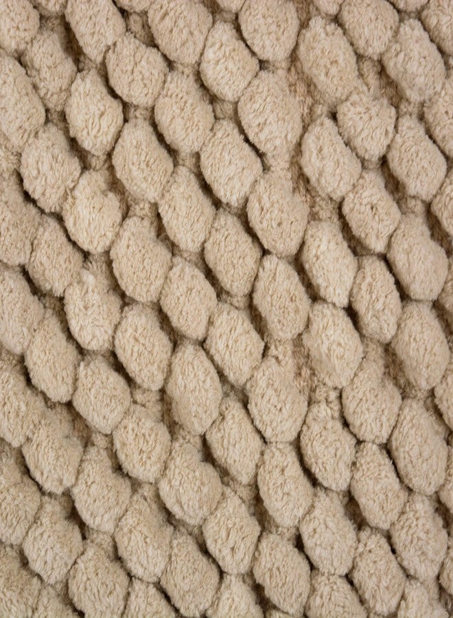 DII Ultra Soft Chenille Bath Mat, Chunky Popcorn Bath Rug, 17x24", Taupe - Image 2